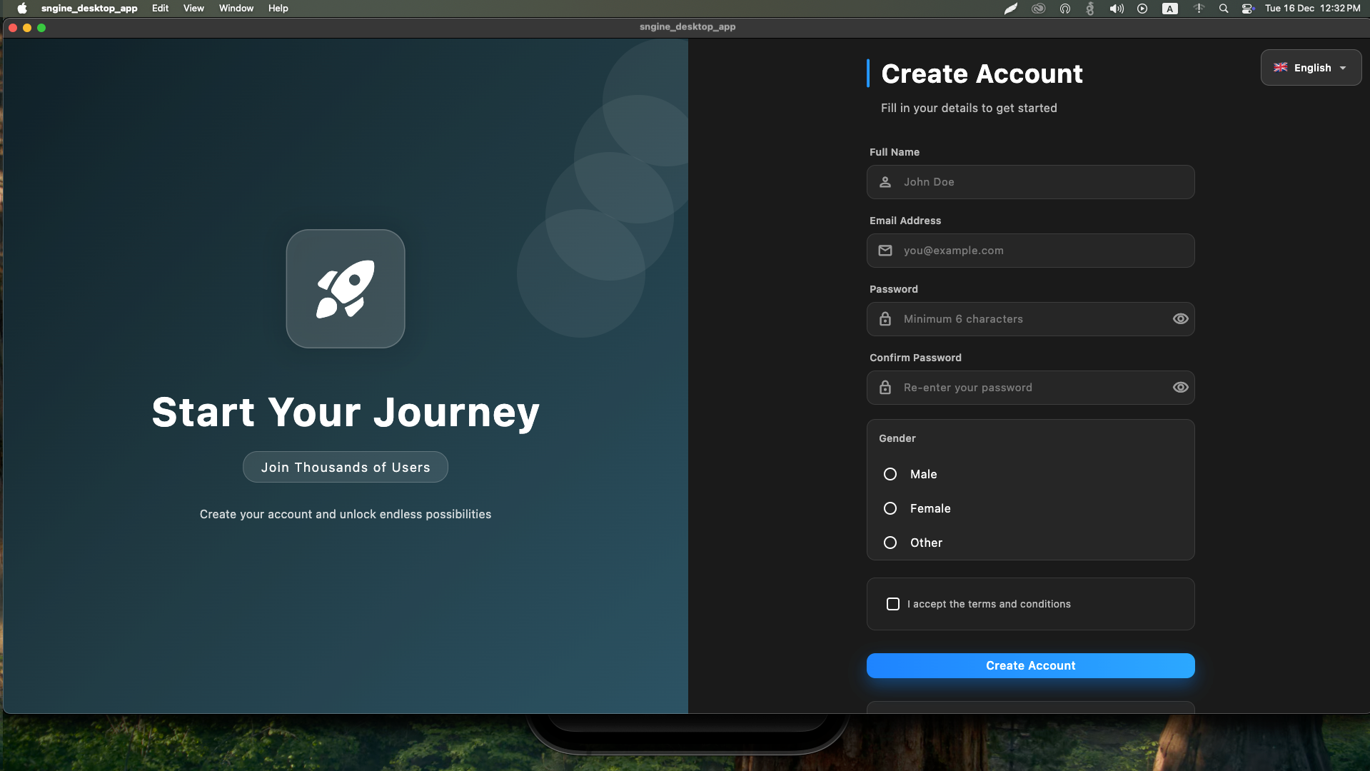 Sngine Pro Messenger Desktop (Windows / macOS / Linux) preview